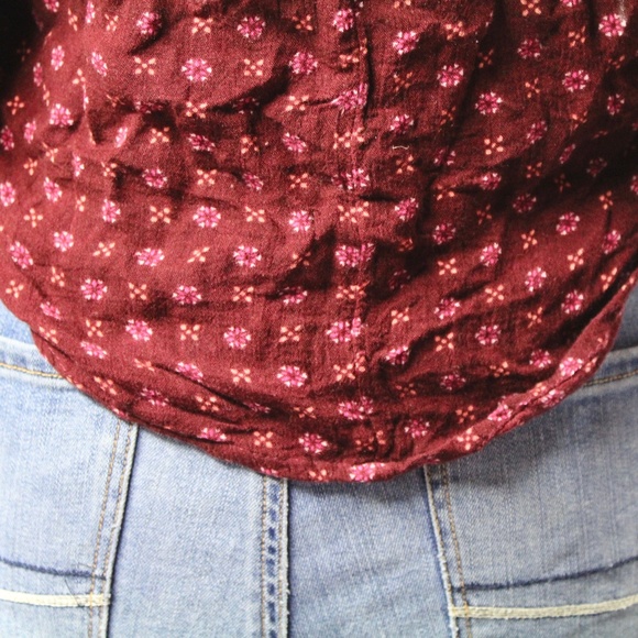 Exotic Maroon, Off-The-Shoulder Crop Top - Picture 3 of 7